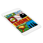 Comic Buchen Sie Cartoon Schriftart! Magnet (Rechte Seite)