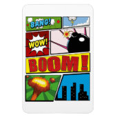 Comic Buchen Sie Cartoon Schriftart! Magnet (Vertikal)