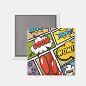 Comic Buchen Sie Cartoon Schriftart! Magnet (Vorderseite/Rückseite)
