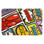 Comic Buchen Sie Cartoon Schriftart! Magnet (Horizontal)