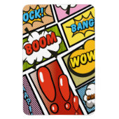 Comic Buchen Sie Cartoon Schriftart! Magnet (Vertikal)