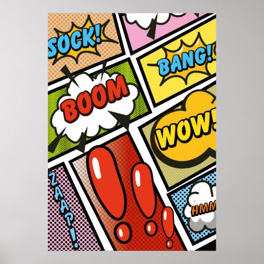 Comic Buchen Sie Cartoon Schriftart! Poster (Vorne)