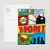Comic Buchen Sie Cartoon Schriftart! Postkarte (Vorne/Hinten)