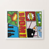 Comic Buchen Sie Cartoon Schriftart! Puzzle (Horizontal)