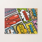 Comic Buchen Sie Cartoon Schriftart! Puzzle (Horizontal)