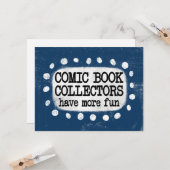Comic-Buchsammler haben mehr Spaß Grußkarte Karte (Vorderseite/Rückseite Beispiel)