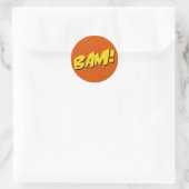 Comic-Buchsticker Runder Aufkleber (Tasche)