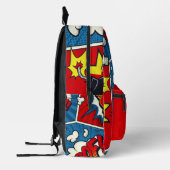 Comic-Buchstil für personalisierte Kindernamen Bedruckter Rucksack (Links)