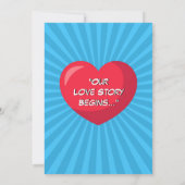 Comic-Buchstil Save the Date personalisiert Einladung (Rückseite)