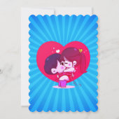 Comic-Buchstil Save the Date personalisiert Einladung (Rückseite)