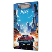 Comic Buchtwagen schnell fahren Klemmbrett (Links)