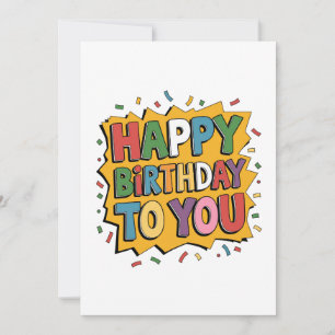 Comic Burst Alles Gute zum Geburtstag Feiertagskarte