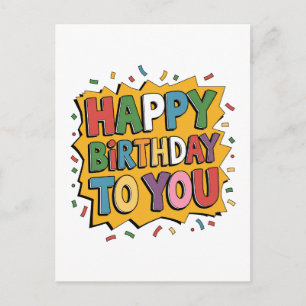Comic Burst Alles Gute zum Geburtstag Feiertagspostkarte