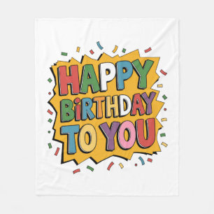 Comic Burst Alles Gute zum Geburtstag Fleecedecke