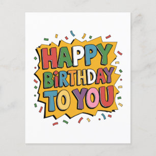 Comic Burst Alles Gute zum Geburtstag Flyer