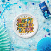 Comic Burst Alles Gute zum Geburtstag Pappteller (Party)