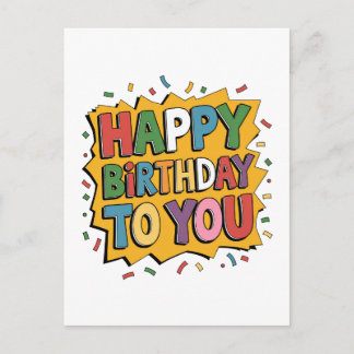 Comic Burst Alles Gute zum Geburtstag Postkarte