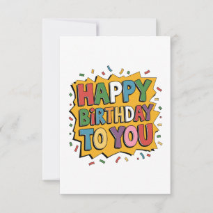 Comic Burst Alles Gute zum Geburtstag RSVP Karte