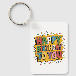 Comic Burst Alles Gute zum Geburtstag Schlüsselanhänger