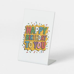 Comic Burst Alles Gute zum Geburtstag Sockelschild