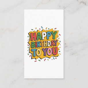 Comic Burst Alles Gute zum Geburtstag Visitenkarte