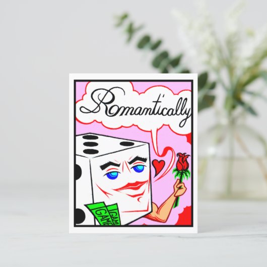 Comic Card #2084 Lucky Dice Art Print (Stehend Vorderseite)