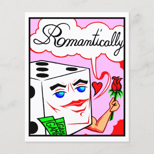 Comic Card #2084 Lucky Dice Art Print (Vorderseite)