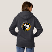 Comic Cartoon Cat | Frauen Hoodie (Schwarz voll)