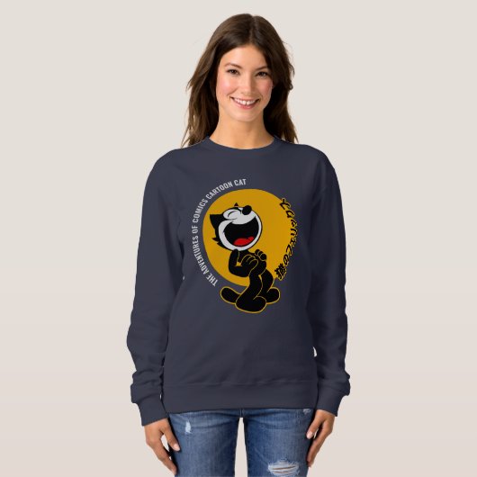 Comic Cartoon Cat | Frauen Sweatshirt (Vorne ganz)