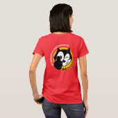 Comic Cartoon Cat | Frauen T-Shirt (Schwarz voll)