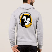 Comic Cartoon Cat | Herren-Vollzip Hoodie (Rückseite)