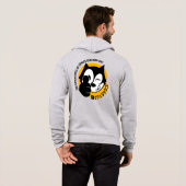Comic Cartoon Cat | Herren-Vollzip Hoodie (Schwarz voll)