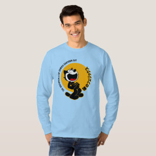 Comic Cartoon Cat Langschläfer T-Shirt