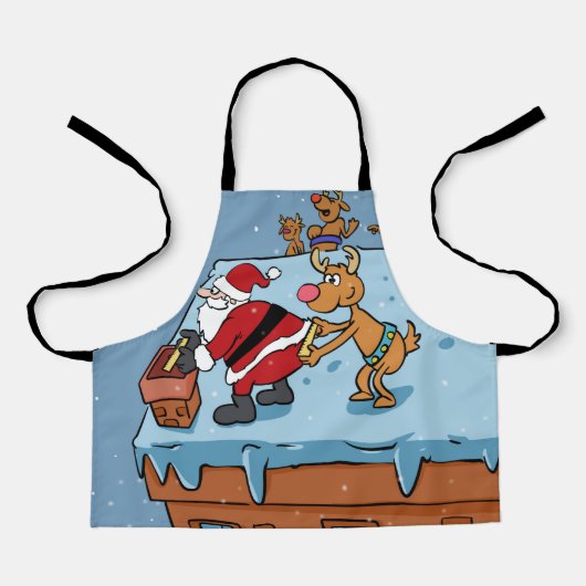 Comic cartoon Santa Claus christmas Schürze (Vorderseite)