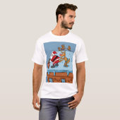 Comic cartoon Santa Claus christmas T-Shirt (Vorne ganz)