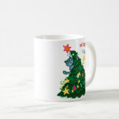 Comic Cat Christmas Coffee Tasse (VorderseiteRechts)