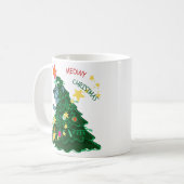 Comic Cat Christmas Coffee Tasse (Vorderseite Links)
