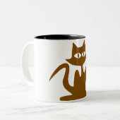 Comic Cat Vector Illustration Tasse (Vorderseite Links)