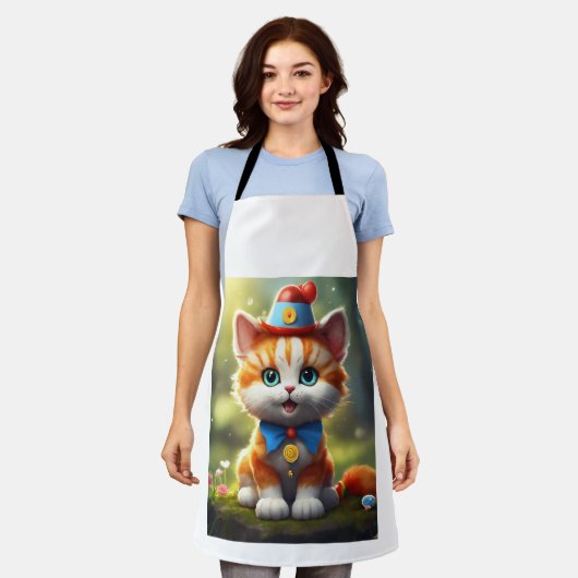 Comic Cat Zuhause & Kitchsammlung Schürze (Getragen)