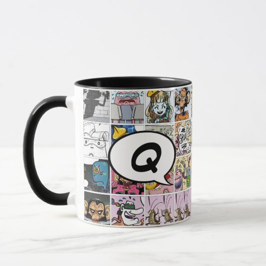 Comic Characters Pattern Speech Ballon Initial M Tasse (Links)