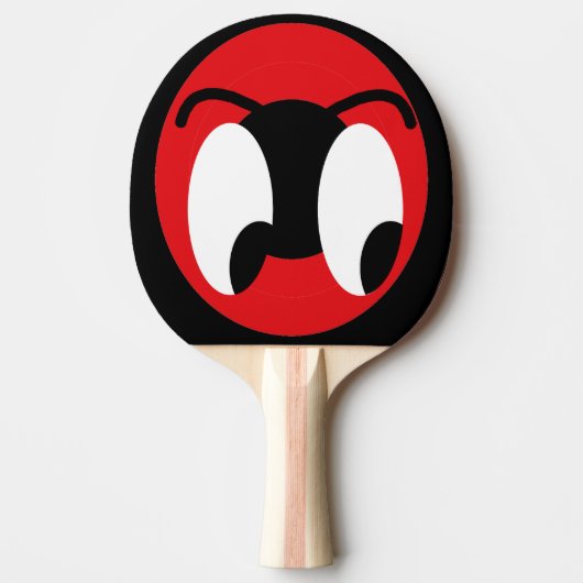 Comic-Charakter mustert lustiges Lachen Tischtennis Schläger (Vorderseite)