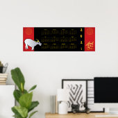 Comic Chinesisches OX-Jahr 2021 Kalender 36x12-Pos Poster (Heimbüro)