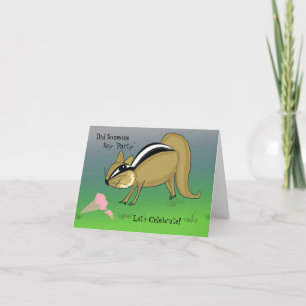 Comic-Chipmunk-Geburtstagskarte Karte