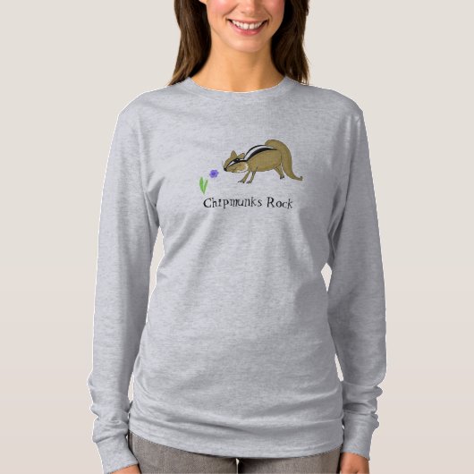 Comic-Chipmunk mit Sprüchen T-Shirt (Vorderseite)