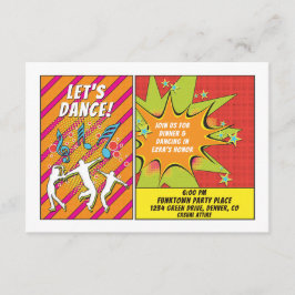 Comic Comic Book Bar or Bat Mitzvah Empfang Begleitkarte