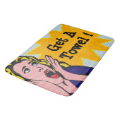 Comic Comic Style, Text hinzufügen Badematte (Schrägansicht)