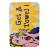 Comic Comic Style, Text hinzufügen Badematte (Vorderseite Vertikal)