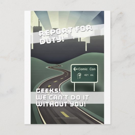 Comic Con Movie Poster Postkarte (Vorderseite)