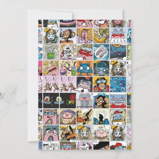 Comic Cool Superhero Party Geburtstag Einladung (Rückseite)