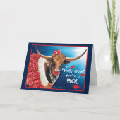 Comic Cow Birthday Card Karte (Vorderseite)